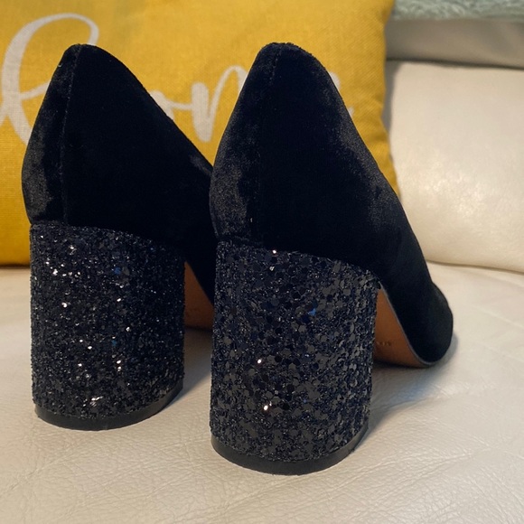 Marc Fisher Ltd. Zack Black Velvet Glitter Pumps - Picture 3 of 12